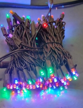 Kommerzielle Weitwinkel -Weihnachts -LED -Leuchten 5 -mm -Mini -Schnur für Innen-/Außen -Weihnachtsbaumdekoration