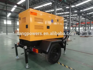 Water cooled diesel trailer generator