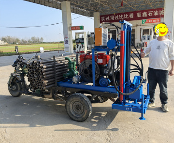 Three-wheeler Water Well Drilling Rig with Mud Bore Drilling Machine for Rock