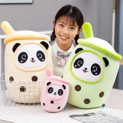 Drop Shipping Panda Bubble Tea Pillow Boba Cushion