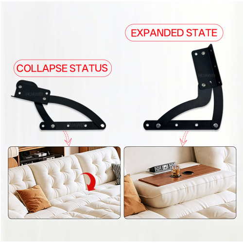 Bisagra plegable para mesa de centro lateral de sofá de arco curvo