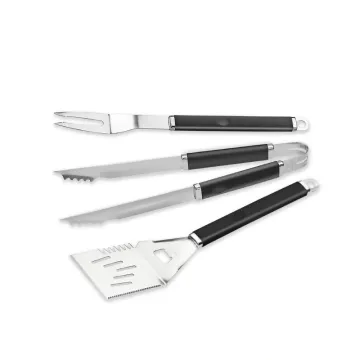 Stainless Steel 3-Piece Barbecue Tools Outdoor BBQ Tool Set with PP Handle
