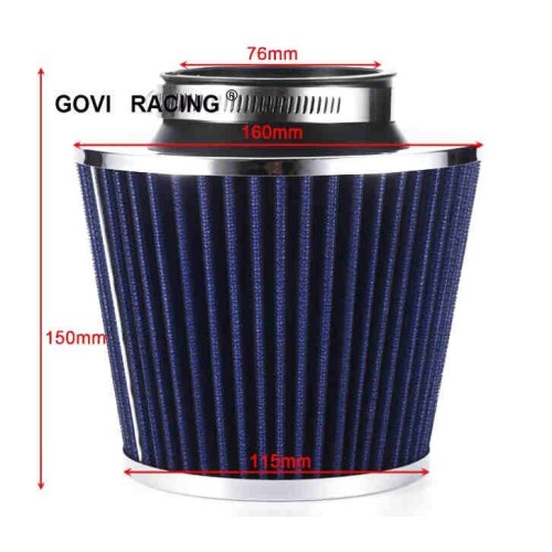 3 -Zoll -Flat -Universalauto -Luftfilter