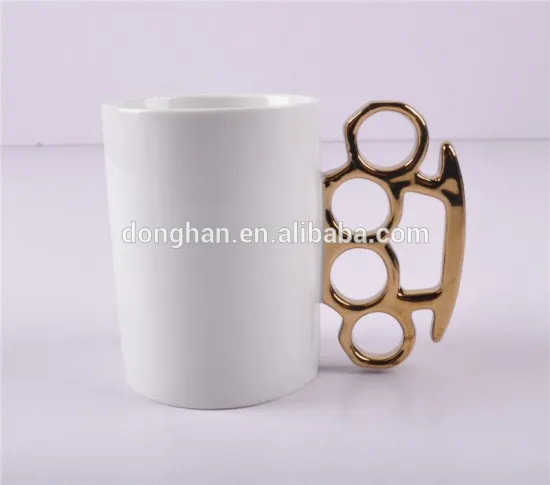 Ceramic Coffee Mug With Ring Handle