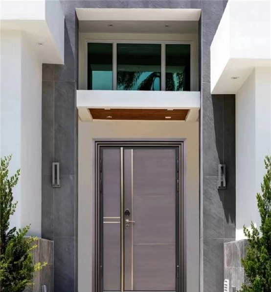 Copper entrance door