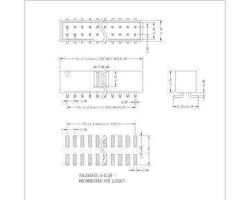 Tiêu đề hộp 2,00mm SMT Loại hẹp