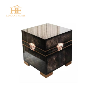 High-End Luxury Veneer Center Table - Rectangular Low Coffee Table for Living Room