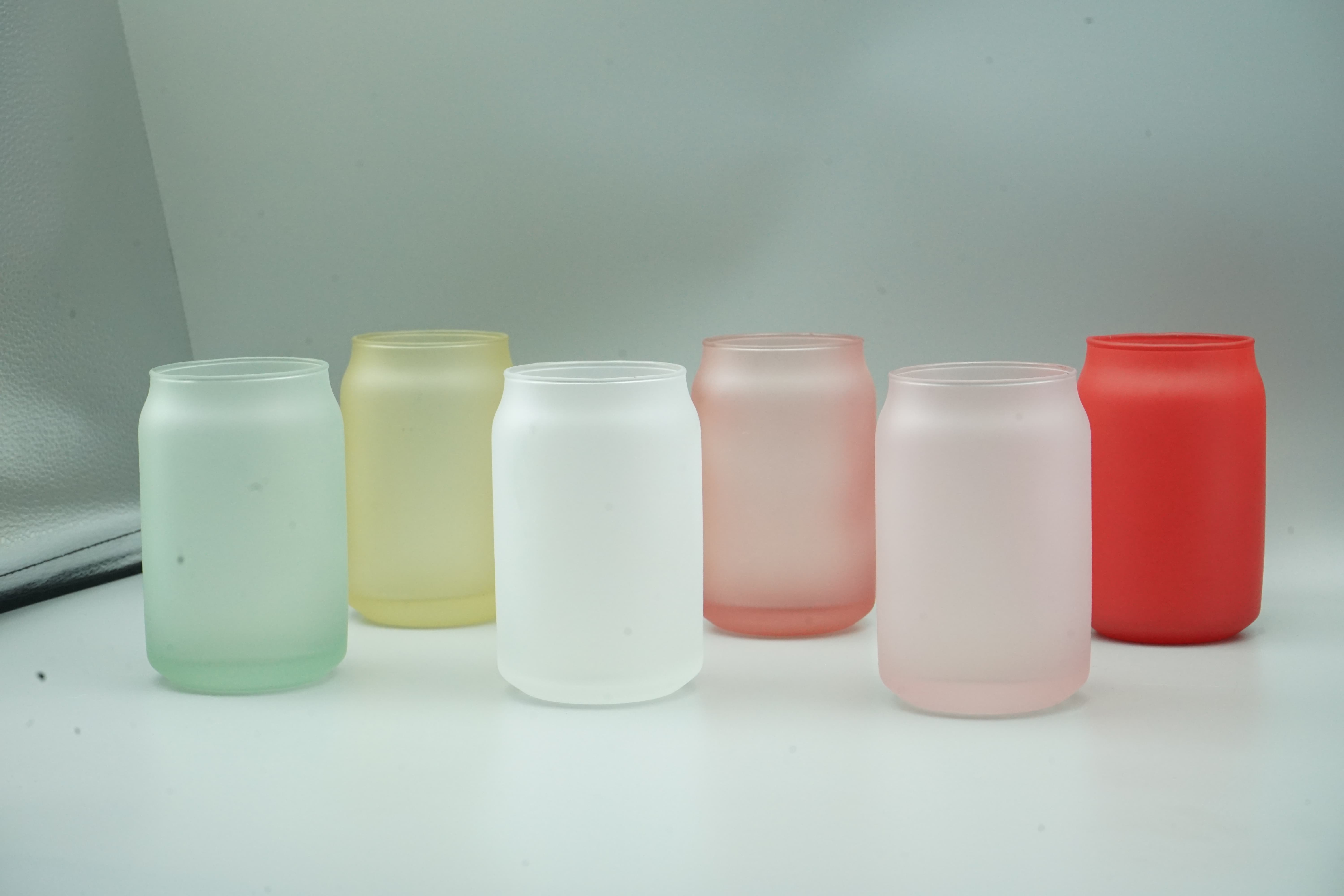 frosted candle jar