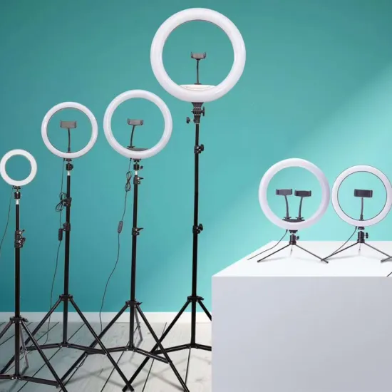 Professional 10-24 Inch 22 Pouces Rotatable LED Ring Light with Tripod Stand for Phone Selfies