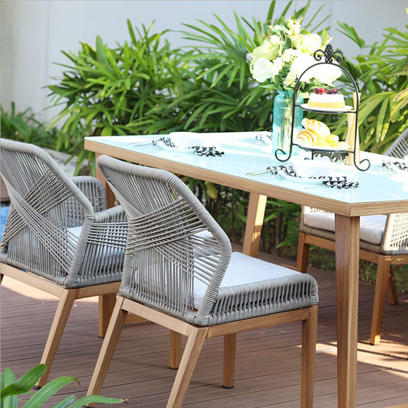 Synthetic Rattan Rope Garden Chair Dinning Set, High Quality Synthetic ...