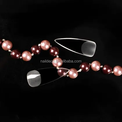 EU Fashion Long Stiletto Gelly Nail Art Tips with Matte Surface - Full Coverage Box Package