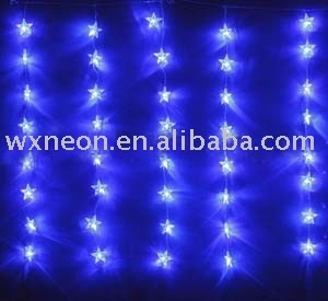 LED Curtain light with blue stars