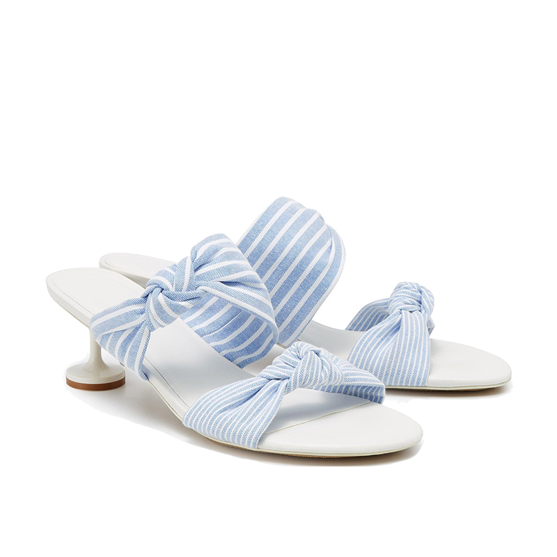 Elegant Bow Toe Thin Heel Sandals