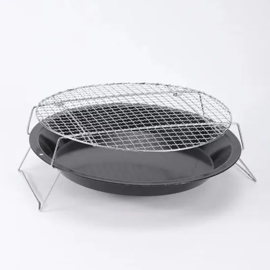Portable Simple & Mini Round Shape Charcoal Tabletop Barbecue Grill