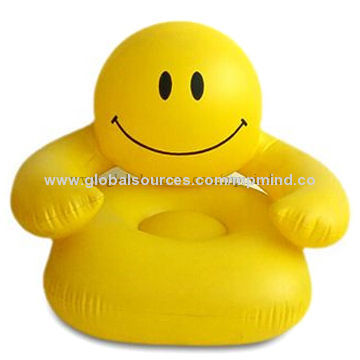 Inflatable Children's Sofa, Made of 0.3mm PVC, Various Colors and Designs Available