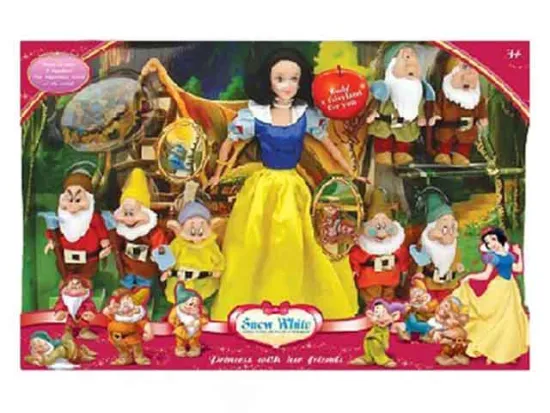 SNOW WHITE DOLL+DWARF
