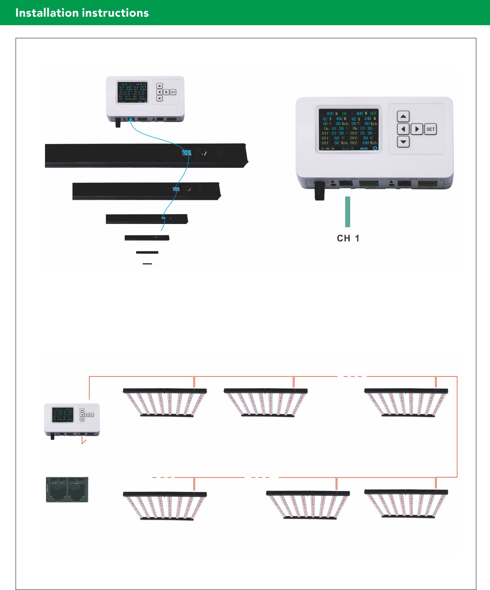 Inomhus växthus kommersiella dimbara växtstång full spektrum diy 800W SMD LED Grow Light