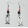 Hematite Earring with silver color finding