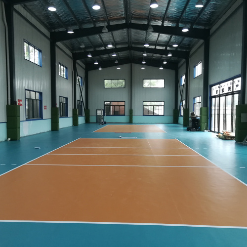 Lantai olahraga lapangan voli permukaan polipit PVC