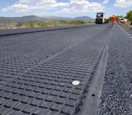 Fiberglass geo grid composite geotextile fabric