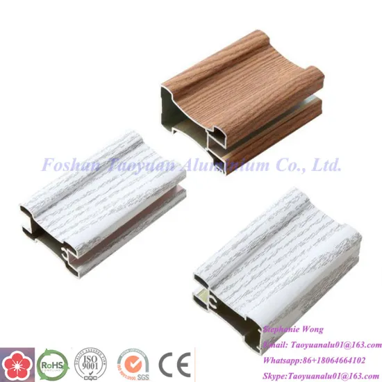 Wooden Aluminum Wardrobe and Cabinet Profiles