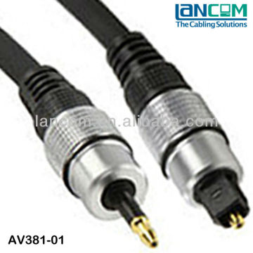 High Speed Digital Audio Fiber Toslink Male to Min Toslink Cable OD4.0mm