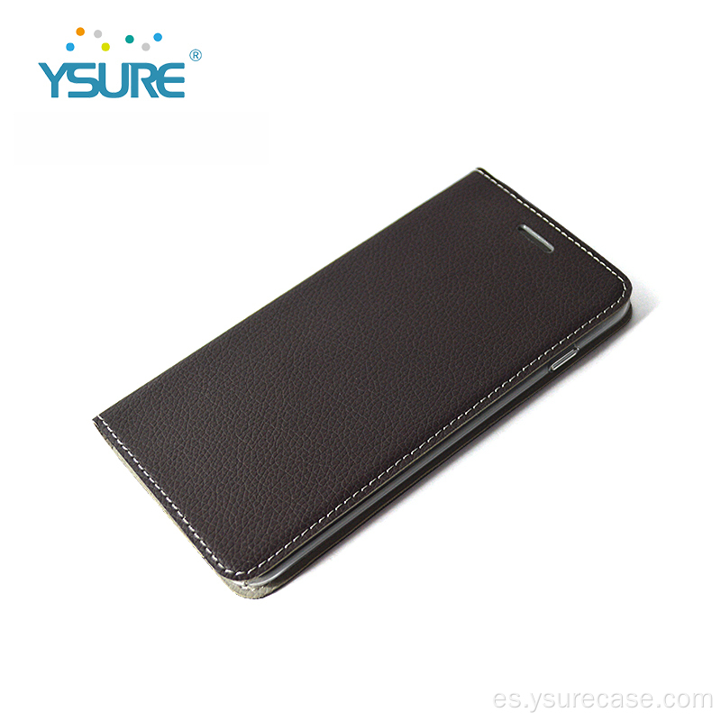 Estuche de teléfono celular de cuero de doble folio universal