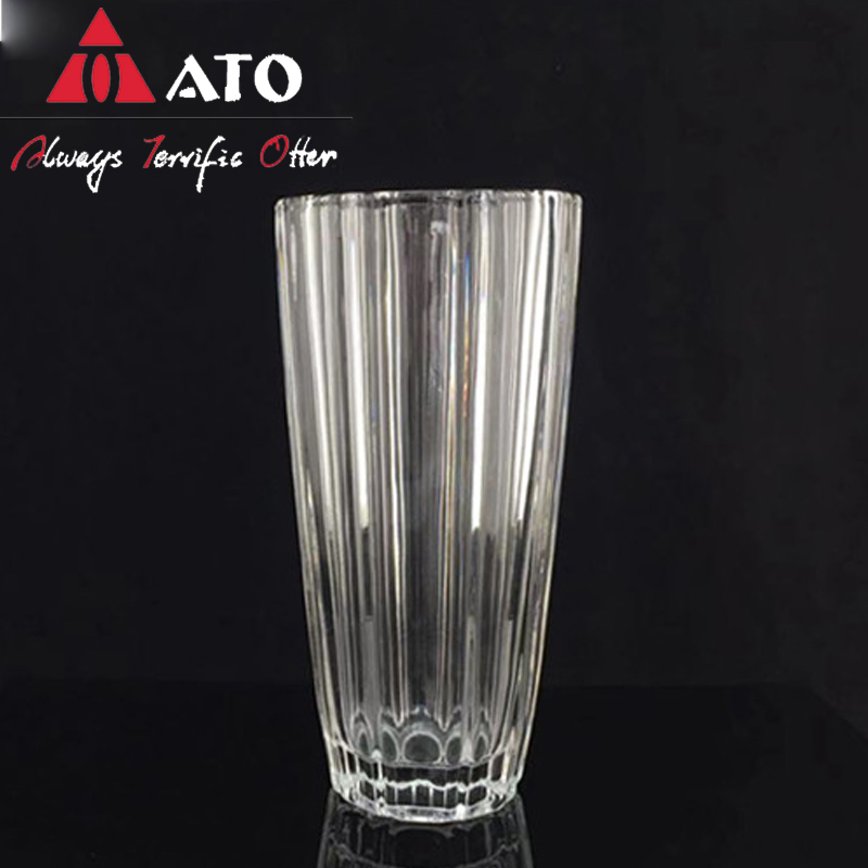 Vaso de vaso de vidro nórdico Vaso de faixa vertical