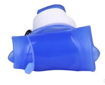 Sports folding silicone bottle