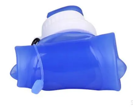 Sports folding silicone bottle