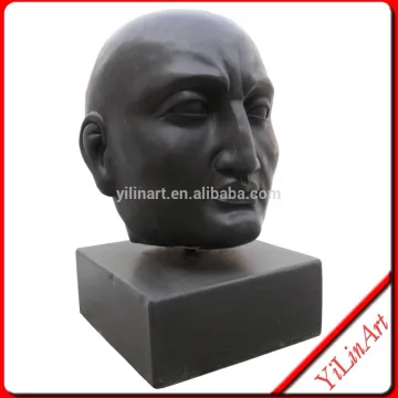 Black Stone Marble Bust Man Sculpture