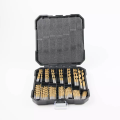 Heißer Verkauf von 99pcs TI-beschichteten Twist Bohrbit Set 118 Grad HSS-Bohrer für Metall, Holz und Kunststoff