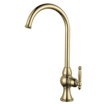 Vintage Brass Faucet Brushed Gold Kitchen Tap