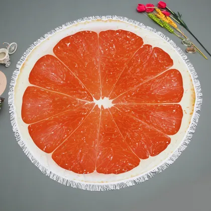 Fruit shaped summer microfiber circle beach towel