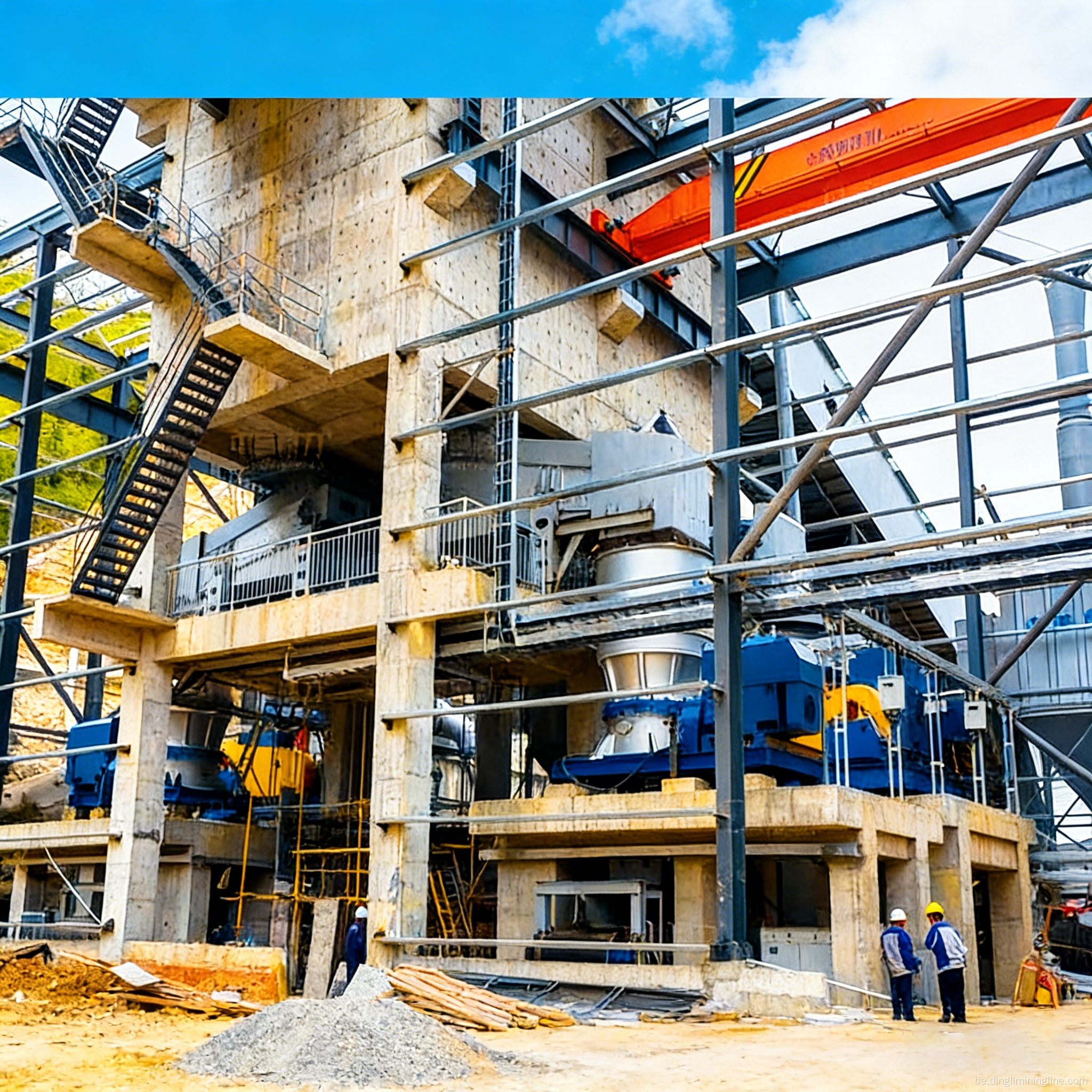 Блок перапрацоўкі пяску і запаўняльніка коштам 3 мільёны тайскіх гадавых