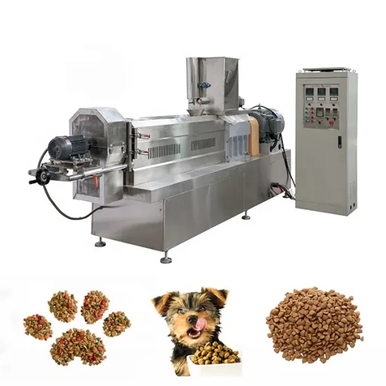 Automatic Double Screw Twin Extruder Pet Food Production Line for Dog Snacks and Cat Kibble