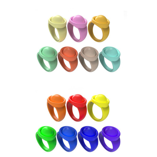 Bague sensorielle de bulles de poussoir en silicone