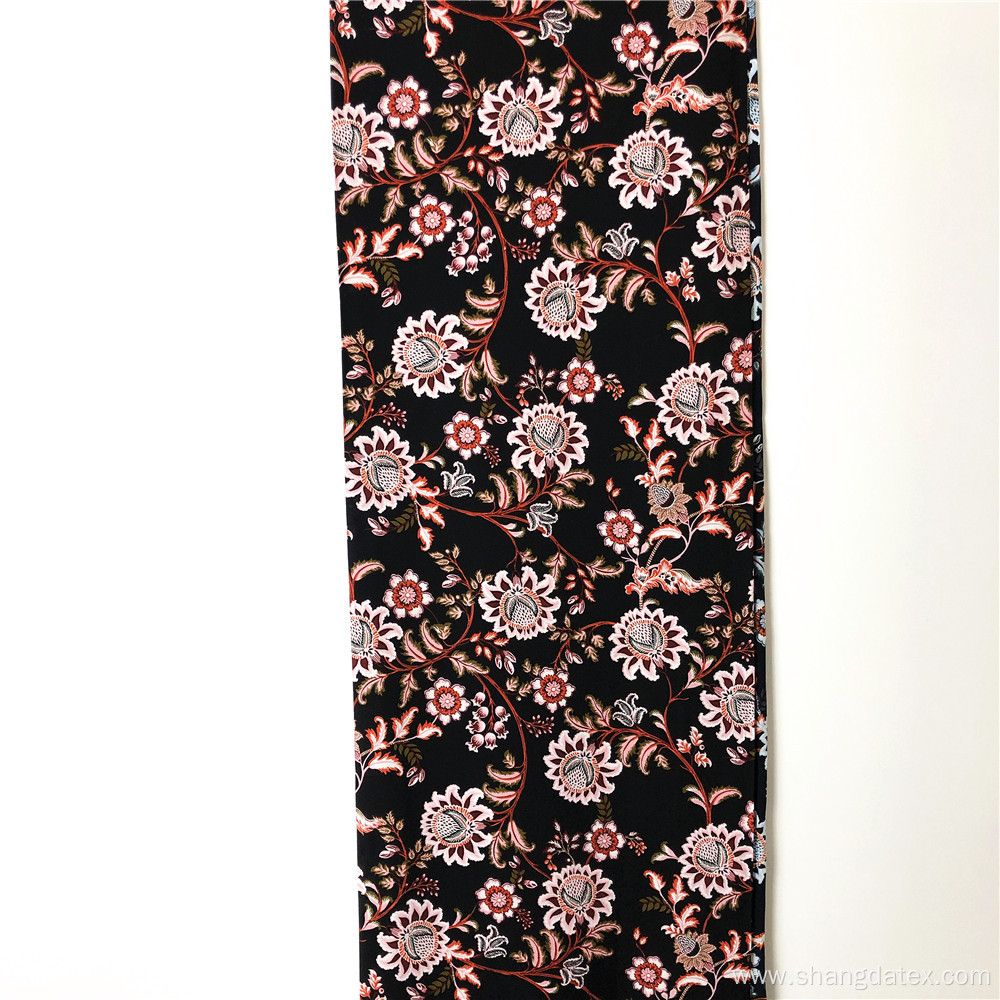 Rayon 30S Woven Fabric Normal Printed Poppy Design