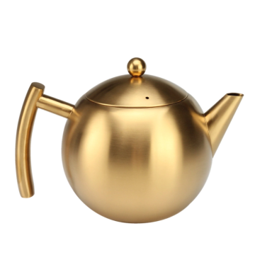 Stainless steel teapot with anti-scalding handle