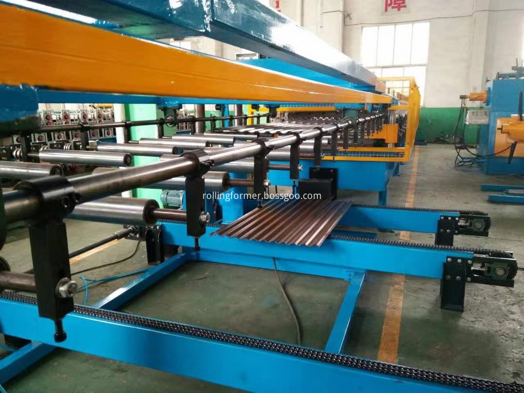 What is the speed of the roofing panel rollforming line