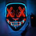 Máscara de purga em forma de V Halloween EL Light Up