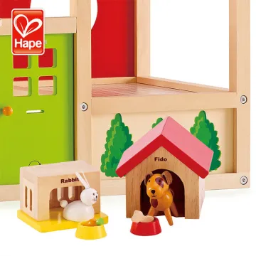 Interactive children's play 3d wooden puzzle house