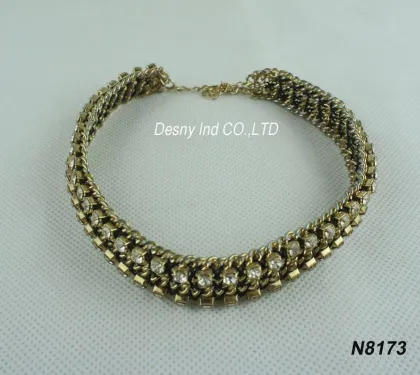 Jewelry Pendant Antique Bronze Necklace Chain With Drop Or Beaded (oem)