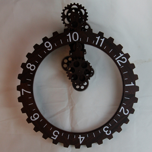 Metal Digital Moving Gear Wall Clock