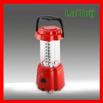 Red recharging led lantern lamp