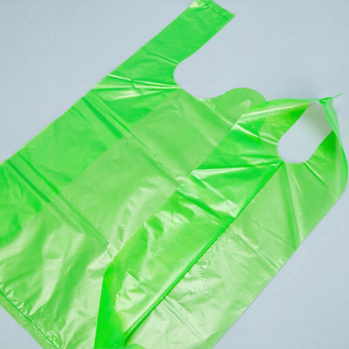 Bolsas de HDPE de compras, chaleco de tela no tejida con Color transparente