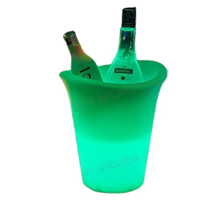Chargeable Beer Ice Bucket - LED Blue Goose Beer Plastics
