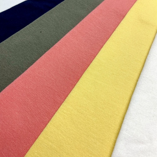 Rayon Spandex tejido sólido solo tela de jersey