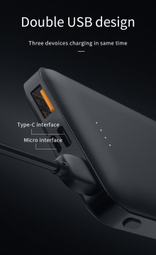Whaylan Power Bank 10000mAh Portable Power Battery