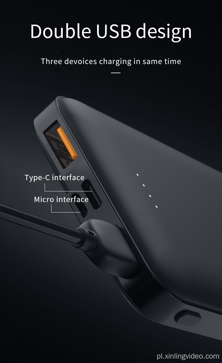 WHAYLAN Power Bank 10000 mAh przenośna bateria zasilania